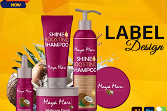 do custom packaging, product box, product label, amazon box design and 3d mockup