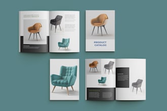 design a product catalog, luxury booklet, and brochure