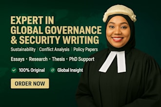 do sustainability, assigned, global governance, security, and conflict paper