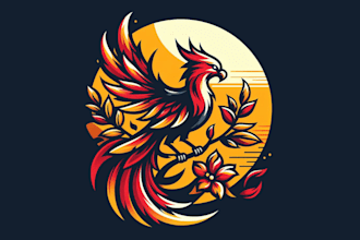 design different phoenix mascot logo design for your company