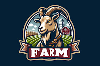 design eye catchy goat farm mascot logo  with unlimited revisions