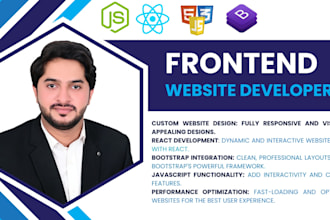 be your front end developer using reactjs and vite