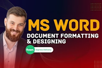 do microsoft word document formatting, editing, and design template