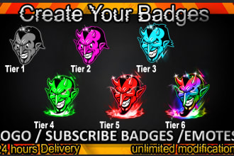 draw twitch discord youtube kick sub badges emotes