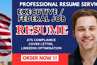 write usajobs and federal resume, cover letter, linkedin profile