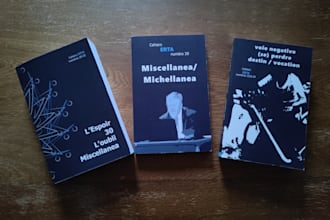 create simple typographic book cover design, no ai
