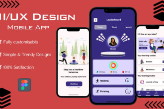 design mobile app UI UX design, wireframe, prototype in figma