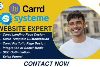 design carrd landing page carrd co systeme io website redesign card website