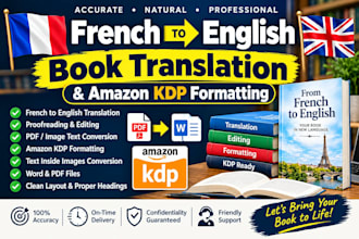 professionally translate your book into english or french