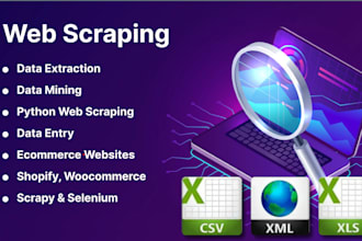 do web scraping, data scraping, website scraping, specialist