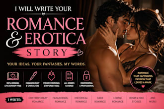 be your romance and erotica book and novel ghostwriter