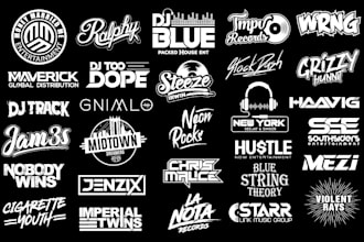 create a custom dj, band, edm, rap, rock, and music producer logo