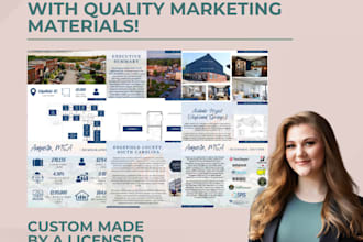create commercial real estate offering memorandums or flyer and canva template