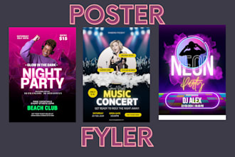 design attractive and professional poster and flyer
