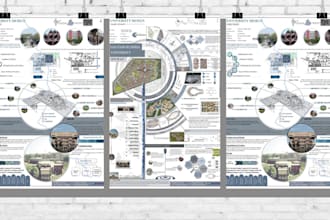 design architectural presentation boards, panels and posters