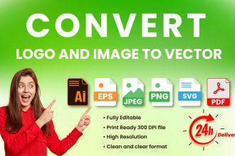 edit, modify, fix, recreate, vectorize image, or redesign your existing logo