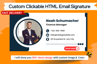 create professional clickable html email signature, outlook email signature