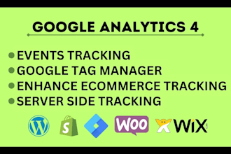 fix setup ga4, enhanced ecommerce server side tracking, events tracking in GTM