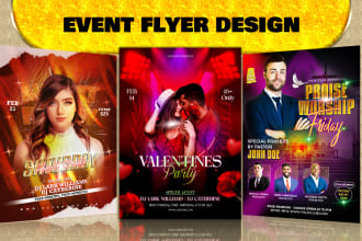 do professional flyer design and social event post design