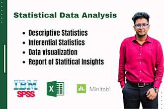 do statistical data analysis with excel, spss and minitab