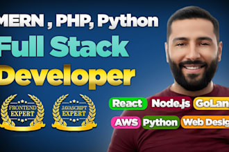 be your react vue nodejs php python full stack developer
