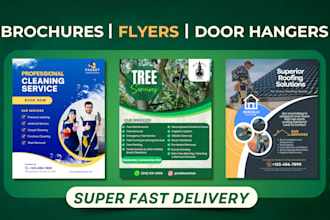 design lawn care, cleaning, handyman flyers, brochures, postcards, doorhangers