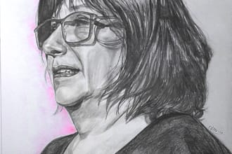 draw a realistic portrait in graphite from your photograph