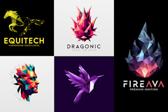 design a premium geometric and business logo