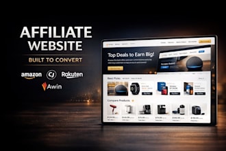 build amazon, cj, rakuten and awin affiliate marketing website and landing pages