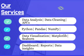 do data analysis with python pandas numpy matplotlib and seaborn with apis