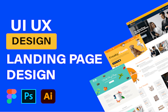 create a modern landing page uiux design in figma and adobe xd within 24 hours