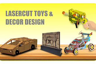 make dxf files for laser cutting toys and cnc projects