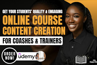 develop high quality online course content for e learning for coaches or trainer