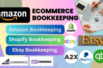 do amazon, shopify, ecommerce bookkeeping using quickbooks online, xero, wave