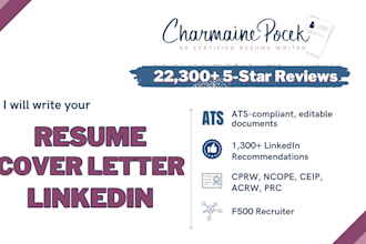 edit your resume, cover letter and linkedin