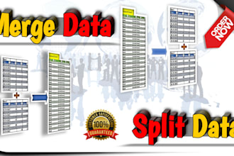 merge and split data in excel for clean and organized results