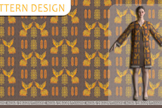 create a seamless repeating pattern for a textile print