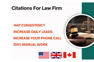 do local niche citations for lawyers, law firm