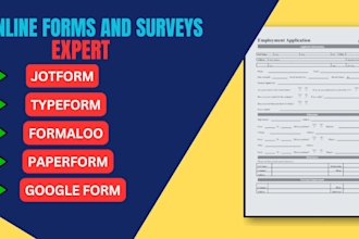 create jotform, googleform, paperform, formaloo and typeform