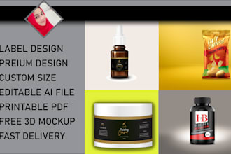 do packaging design and label design,supplement label design