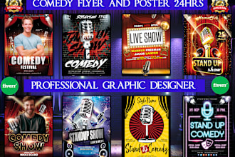 do comedy night karaoke, open mic, event flyer