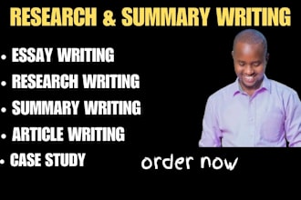 do essays, articles, research and summary, legal services