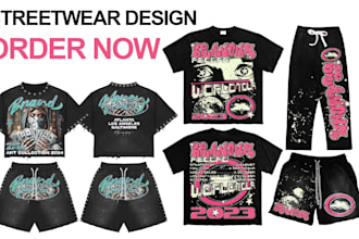 create vintage tshirt and clothing streetwear design