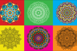 illustrate mandala coloring designs for amazon kdp