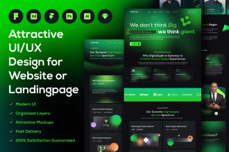 create your website ui design and website mockup design