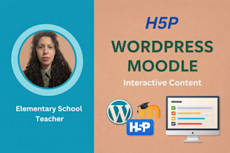 create h5p content in wordpress and moodle