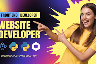 build website development as a full stack developer, frontend developer react