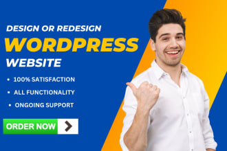 build responsive wordpress landing page design, elementor landing page