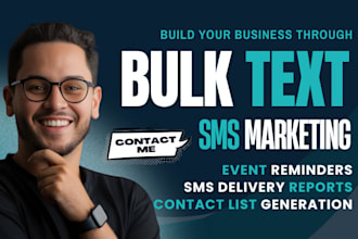 send bulk SMS message marketing, bulk email, text message SMS for your business