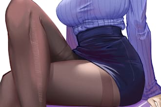 draw a anime character, your oc, vtube art, nsfw or sfw